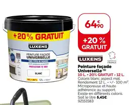 Weldom Luxens peinture façade universelle offre