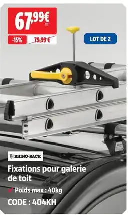 Screwfix Rhimo-rack fixations pour galerie de toit offre