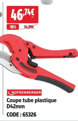 Screwfix Rothenberger coupe tube plastique offre