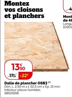 Weldom Dalle de plancher osb3 offre