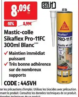 Screwfix Sika mastic-colle sikaflex pro-11fc 300ml blanc offre