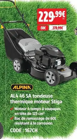 Screwfix Alpina al4 46 sa tondeuse thermique moteur stiga offre