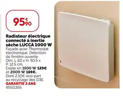 Weldom Lucca radiateur électrique connecté à inertie sèche offre