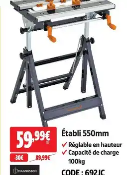 Screwfix Magnusson établi 550mm offre