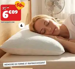 GiFi Oreiller mémoire de forme et rafraichissant offre