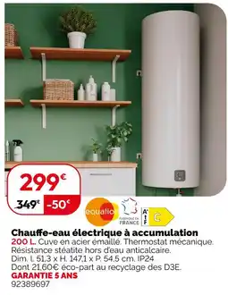 Weldom Equation chauffe-eau électrique à accumulation offre