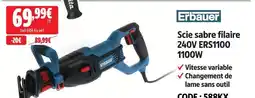 Screwfix Erbauer scie sabre filaire 240v ers1100 1100w offre