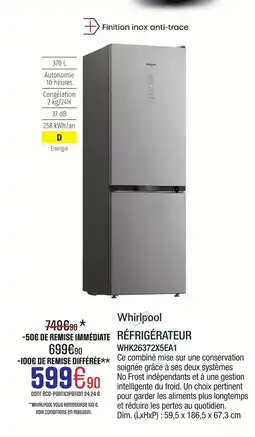 Extra Whirlpool réfrigérateur offre