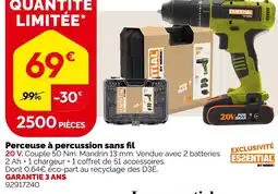 Weldom Essential perceuse à percussion sans fil offre