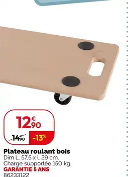 Weldom Plateau roulant bois offre