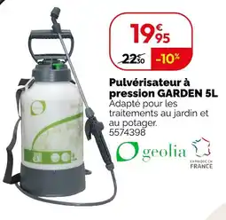 Weldom Geolia pulvérisateur à pression garden 5l offre