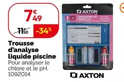 Weldom Axton trousse d'analyse liquide piscine offre