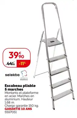 Weldom Selekta escabeau pliable 5 marches offre
