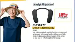 Proxi Confort Sony enceinte tour de cou offre