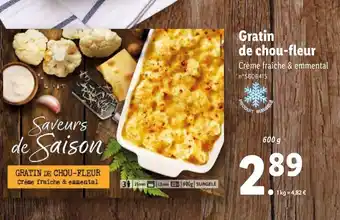 Lidl Gratin de chou-fleur offre