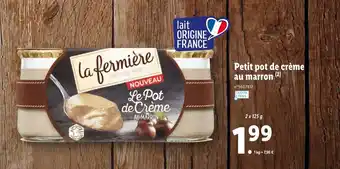 Lidl Petit pot de crème au marron offre