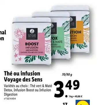 Lidl Thé Ou Infusion Voyage Des Sens offre