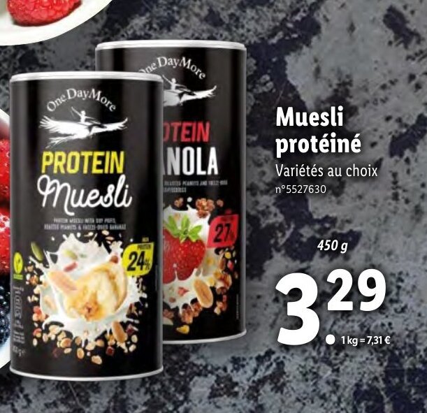 Promo Muesli Protéiné chez Lidl