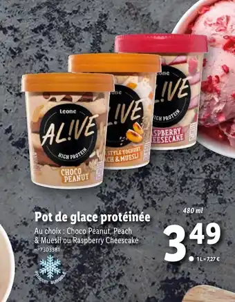 Lidl Pot de Glace Protéinée offre