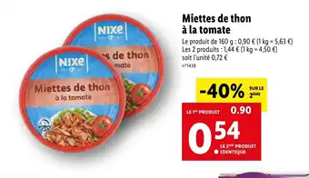 Lidl Miettes de Thon offre