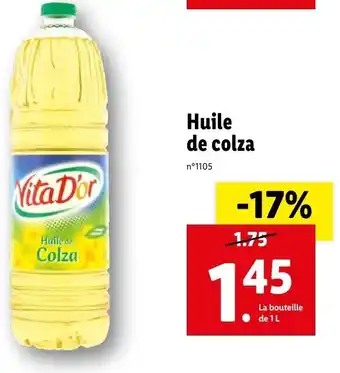 Lidl Huile de Colza offre