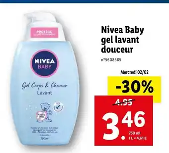 Lidl Nivea Baby Gel Lavant offre
