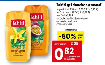 Lidl Tahiti Gel Douche Au Monoï offre