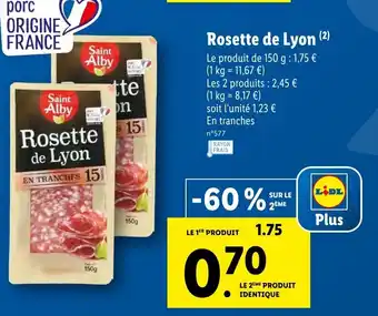 Lidl Rosette de Lyon offre