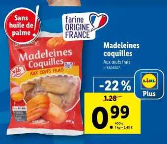 Lidl Madeleines Coquilles offre