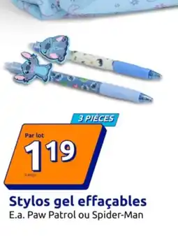 Action Stylos gel effaçables offre