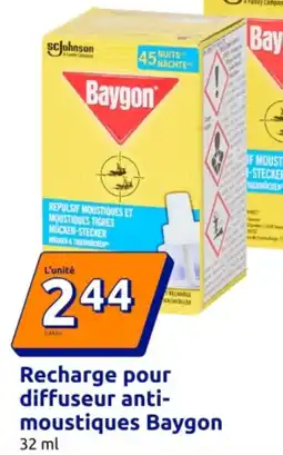 Action BAYGON Recharge pour diffuseur anti- moustiques offre