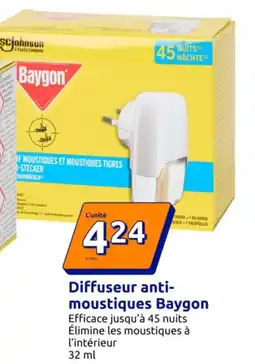 Action BAYGON Diffuseur anti- moustiques offre