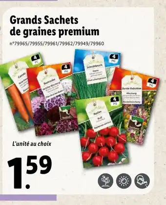 Lidl Grands Sachets de Graines Premium offre