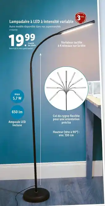 Lidl Lampadaire à LED à Intensité Variable offre