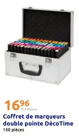 Action Coffret de marqueurs double pointe Déco Time offre