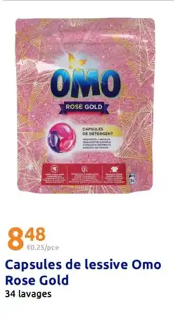 Action OMO Capsules de lessive Rose Gold offre