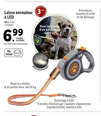 Lidl Laisse Enrouleur offre