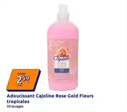 Action Adoucissant Cajoline Rose Gold Fleurs tropicales offre