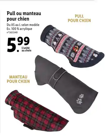Lidl Pull Ou Manteau offre