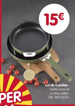 b&m Lot de 2 poêles offre