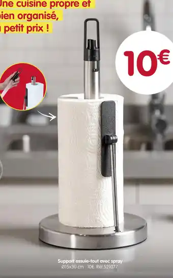 Support essuie-tout avec spray