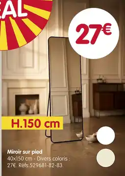 b&m Miroir sur pied offre
