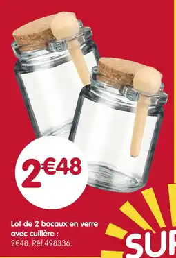 b&m Lot de 2 bocaux en verre avec cuillère offre