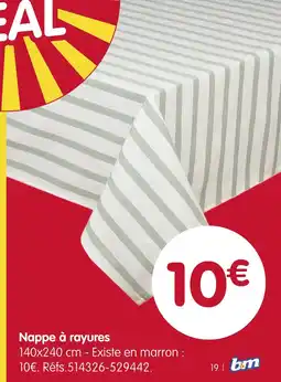 b&m Nappe à rayures offre