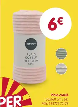 b&m Simply everyday plaid côtelé offre
