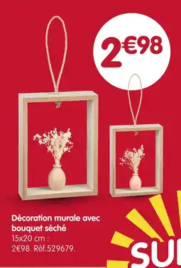 b&m Décoration murale avec bouquet séché offre