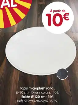 b&m Tapis microplush rond offre