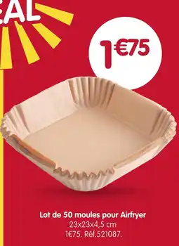 b&m Lot de 50 moules pour airfryer offre