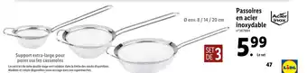Lidl Passoires En Acier offre