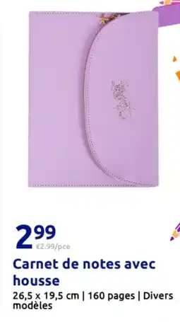 Action Carnet de notes avec housse offre